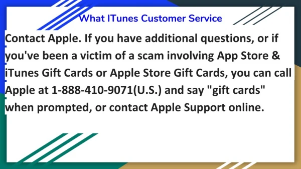 iTunes customer service