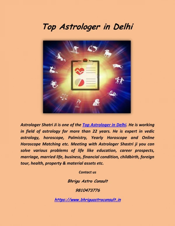 Top Astrologer in Delhi