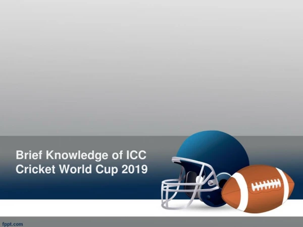 Icc Cricket World Cup 2019 And Its History