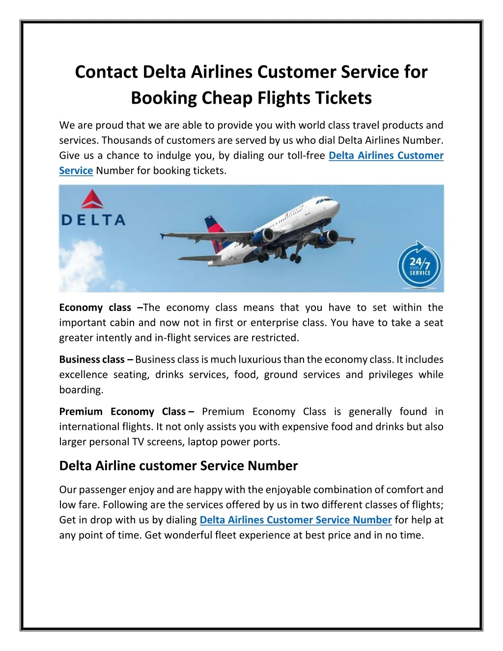 contact delta airlines customer service