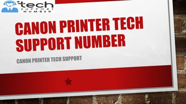 Canon Printer Tech Number