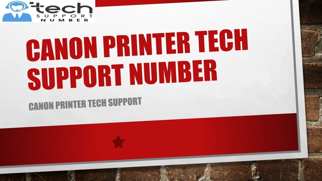 canon printer tech support number