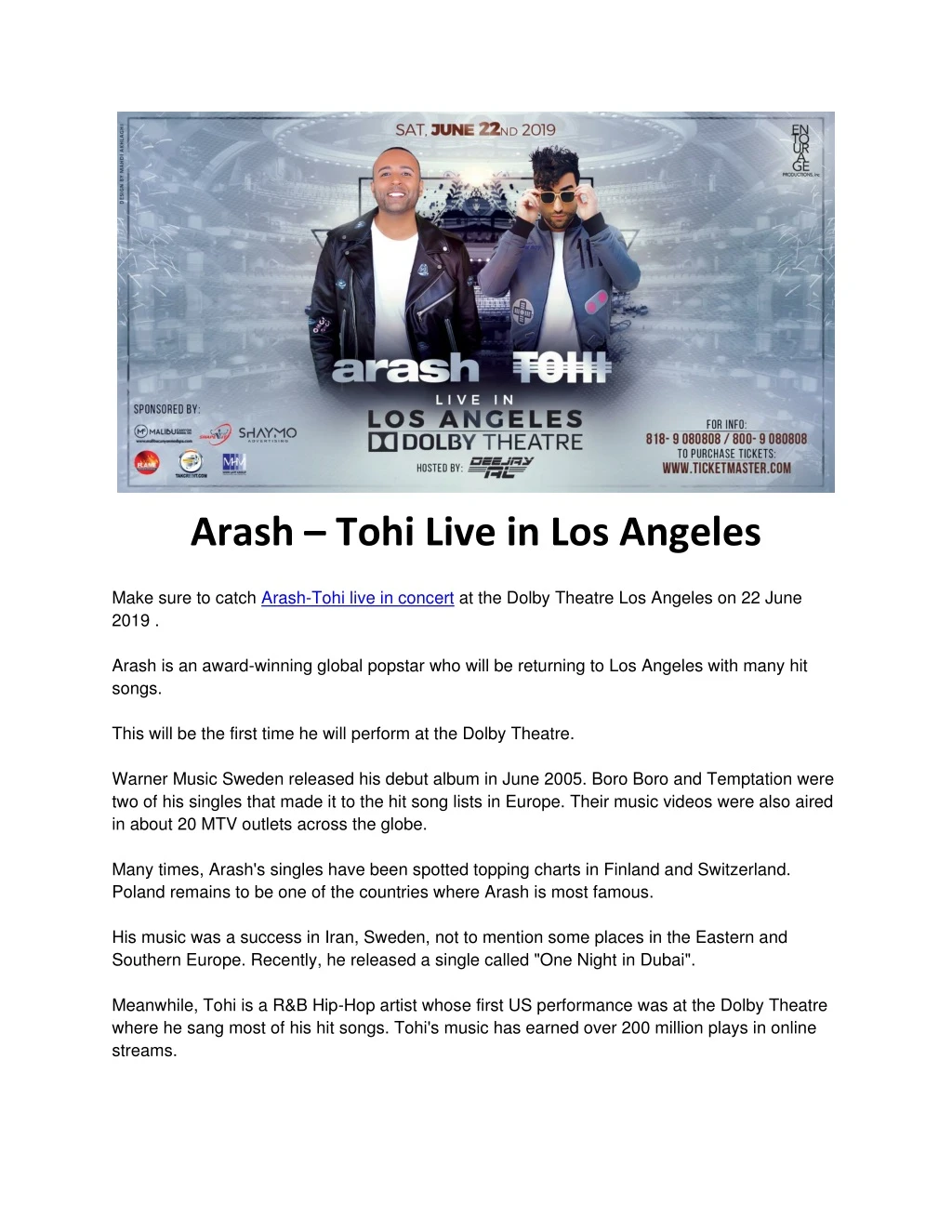 arash tohi live in los angeles