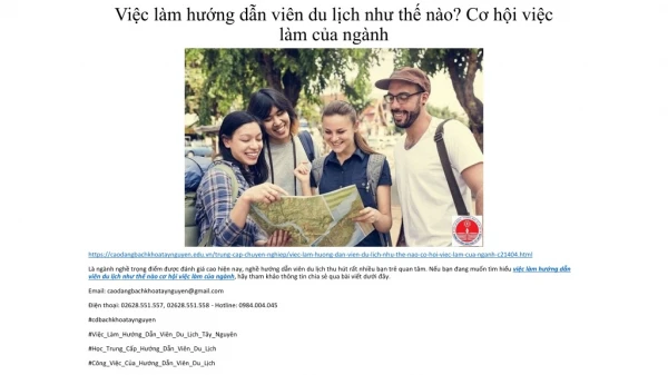 vi c l m h ng d n vi n du l ch nh th n o c h i vi c l m c a ng nh