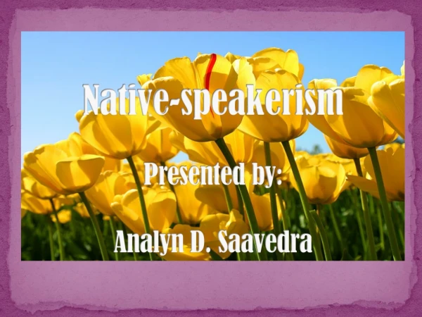 native speakerism