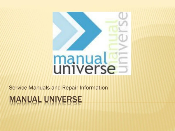 Repair Manuals for Everything