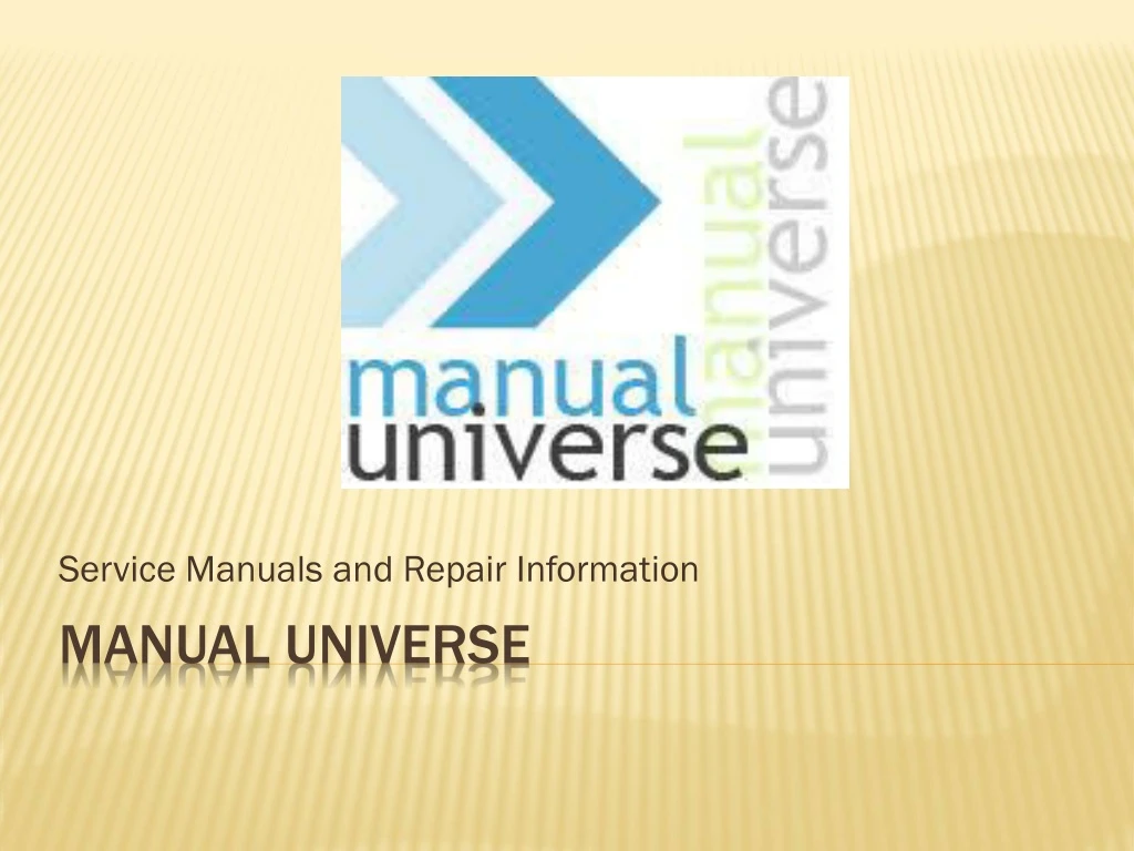 service manuals and repair information
