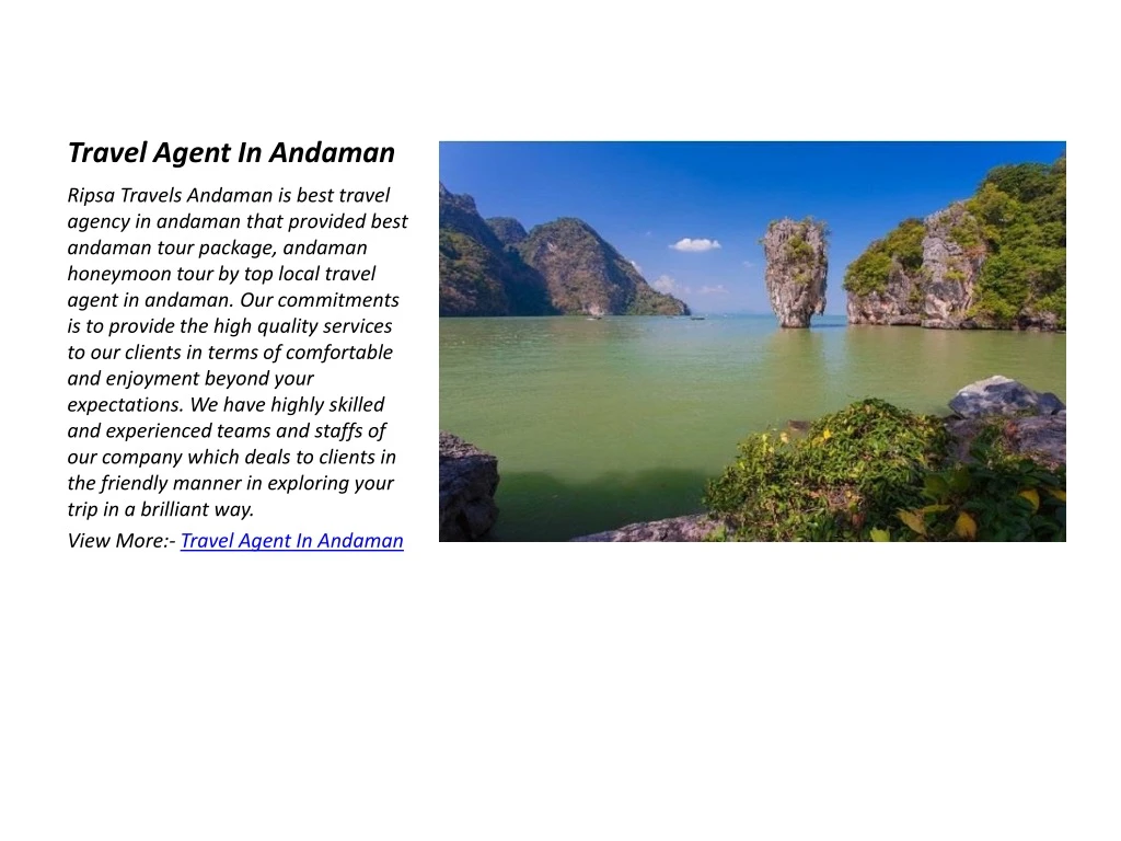 travel agent in andaman