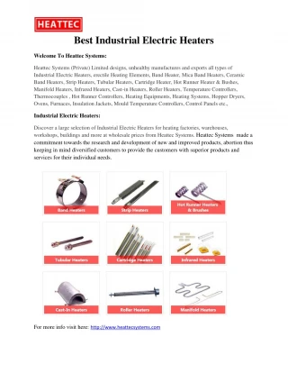 Industrial Electric Heaters - slide 1