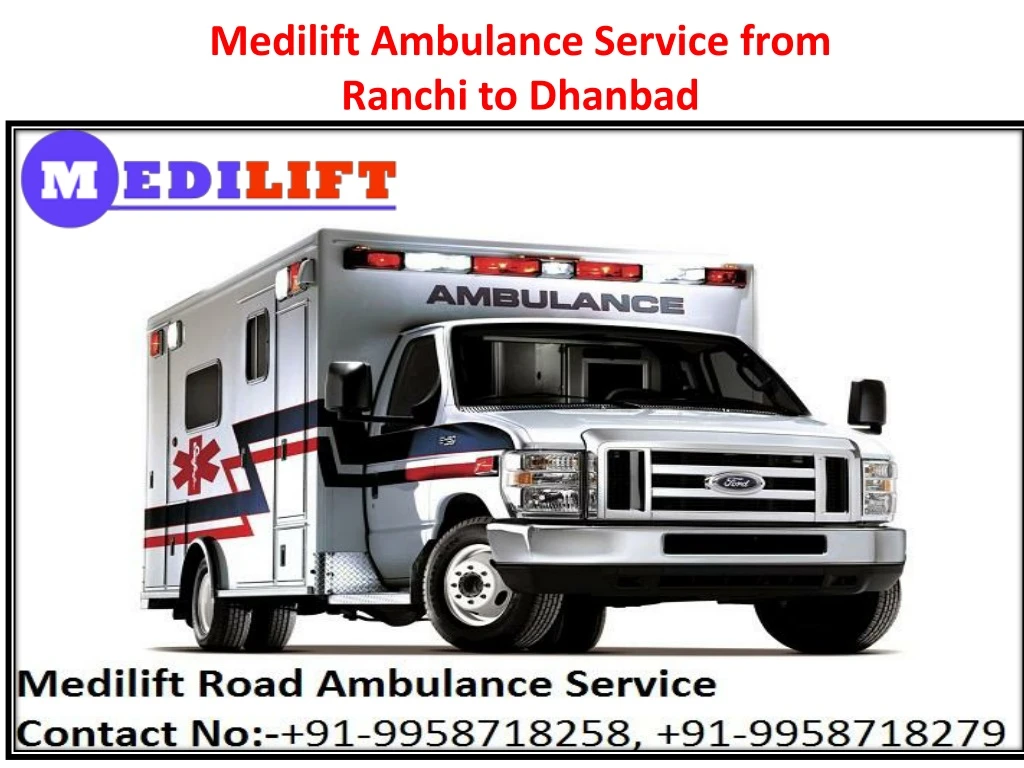 medilift ambulance service from ranchi to dhanbad