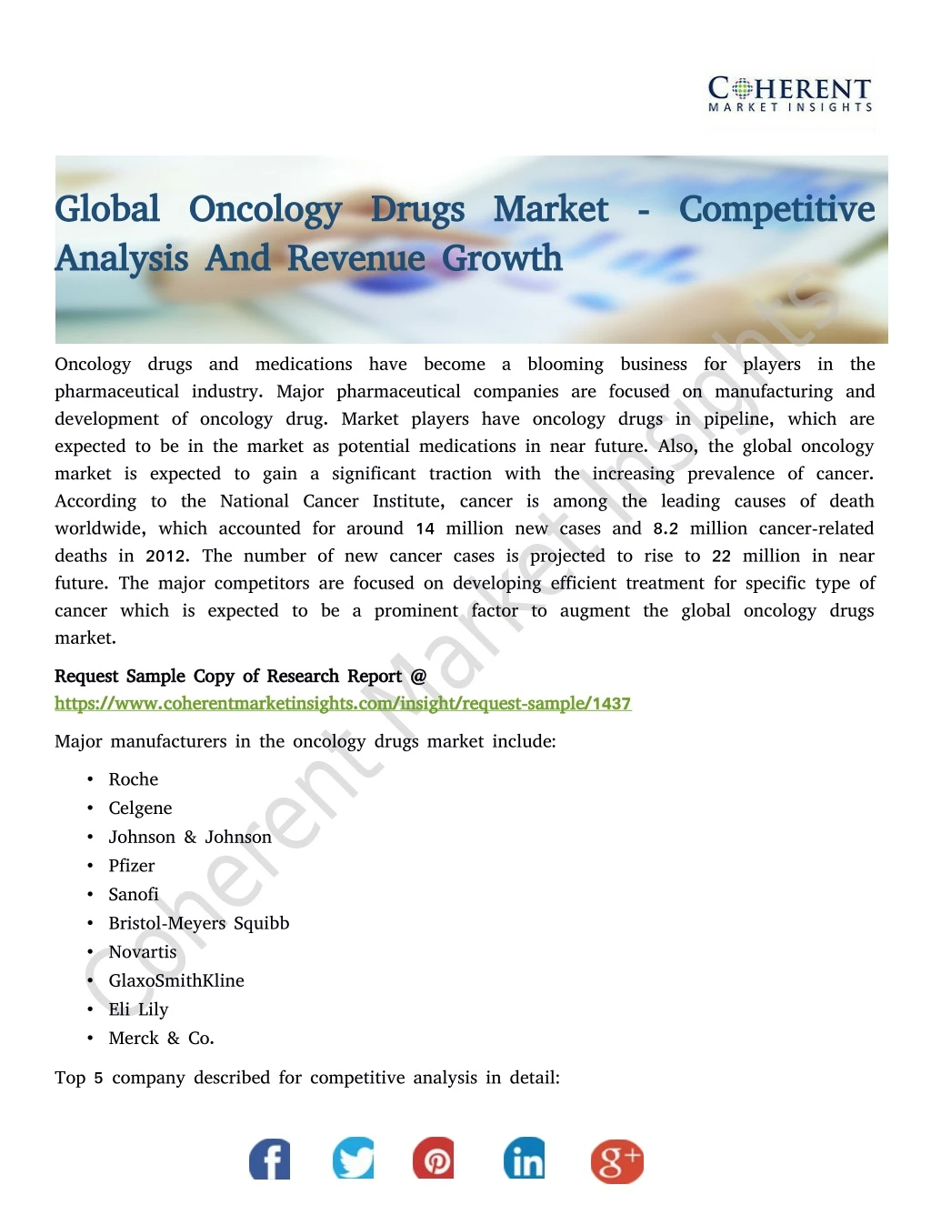 global oncology drugs market competitive global