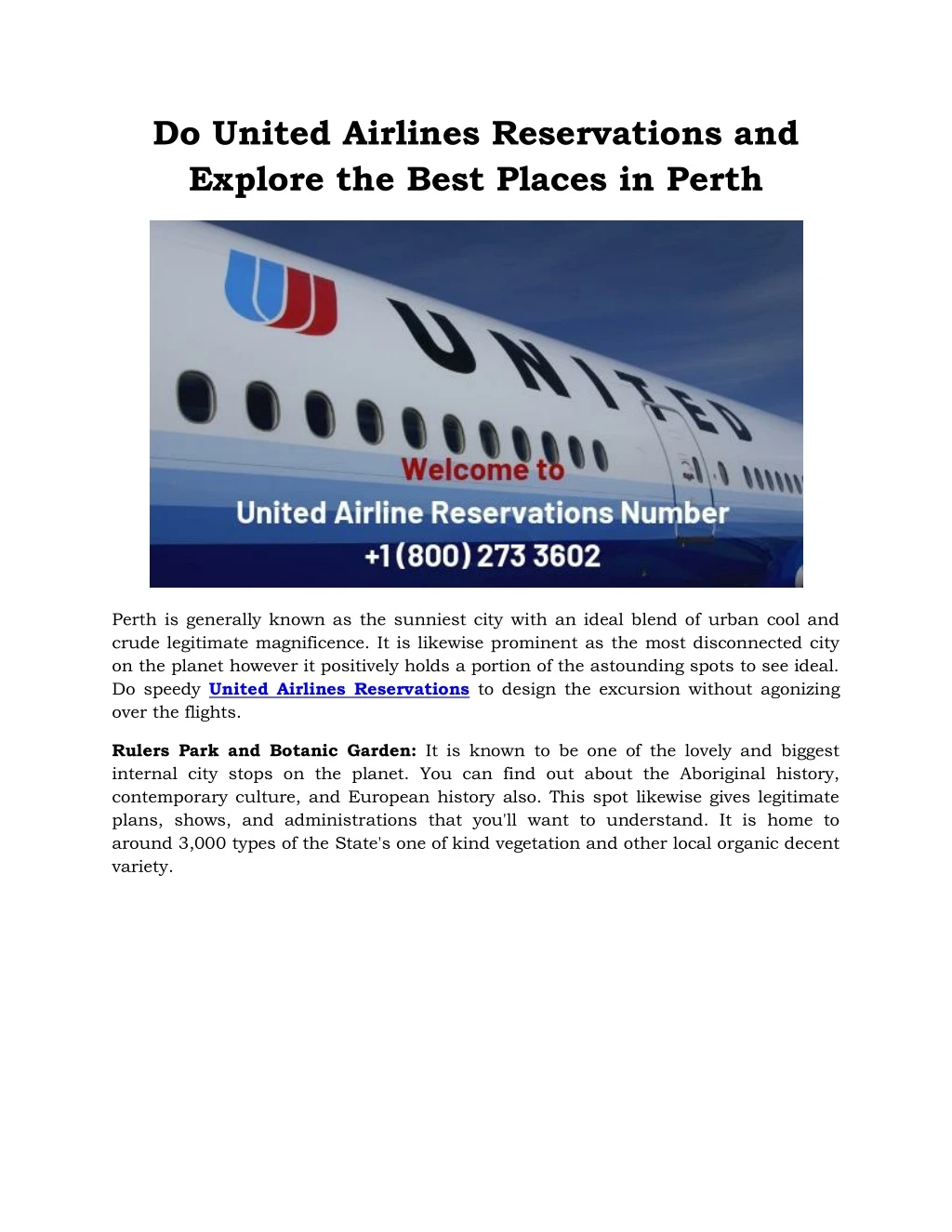 do united airlines reservations and explore