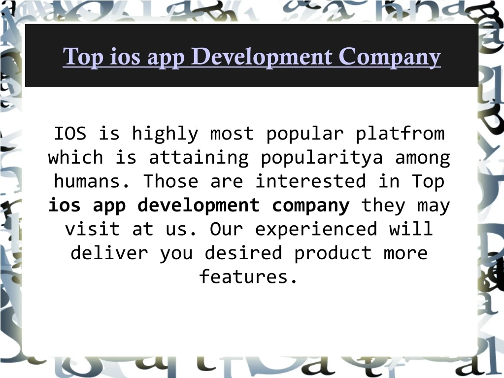 top ios app development company