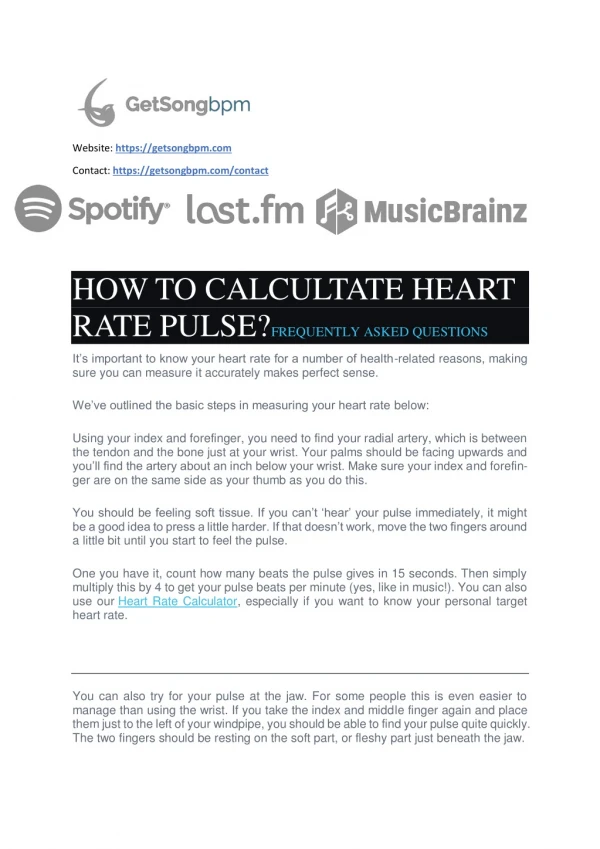 How to Calculate Heart Rate Pulse