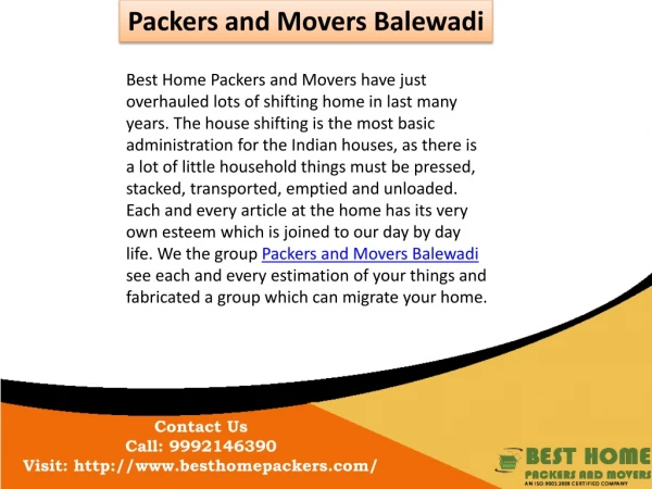 Best Home Packers and Movers Provides Safe and Quality Relocation
