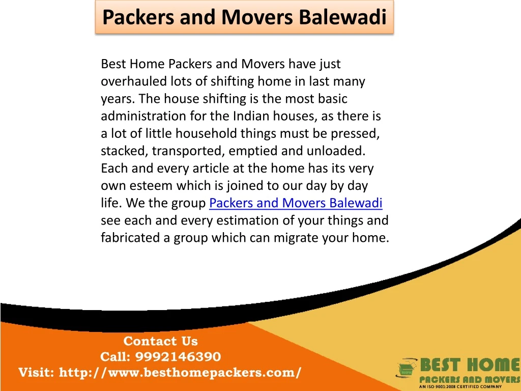 packers and movers balewadi