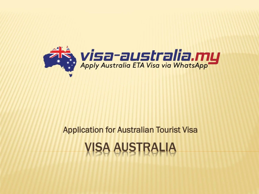 application for australian tourist visa