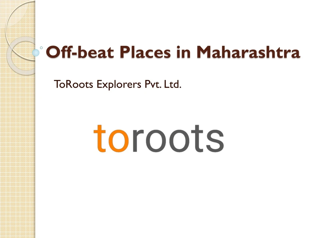 off beat places in maharashtra