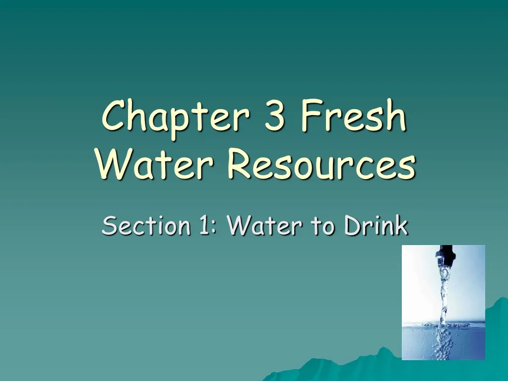 chapter 3 fresh water resources