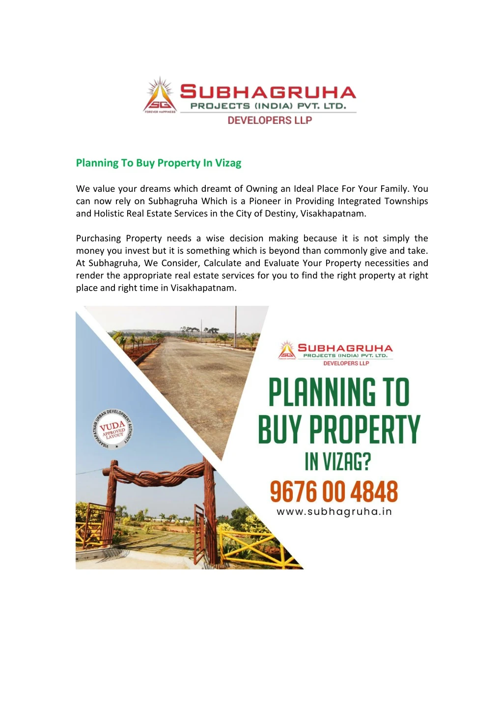 planning to buy property in vizag