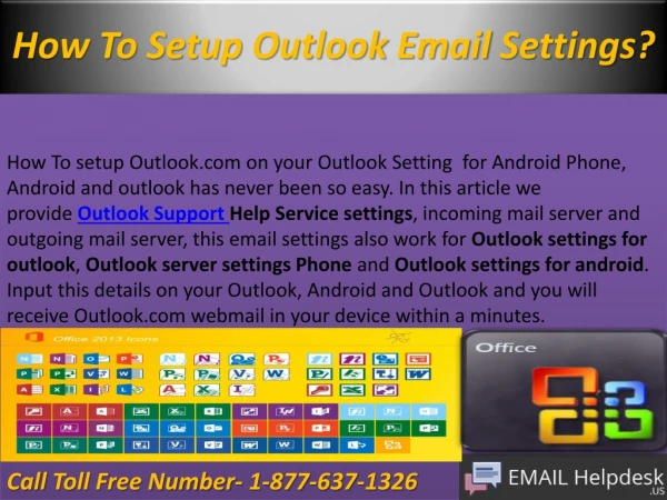 How to Setup Outlook Email Settings?