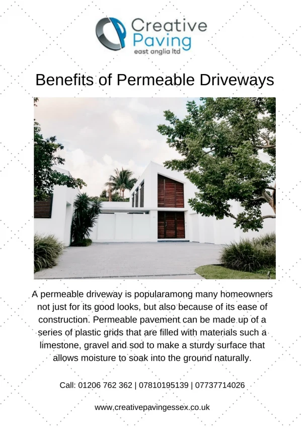 Benefits of Permeable Driveways