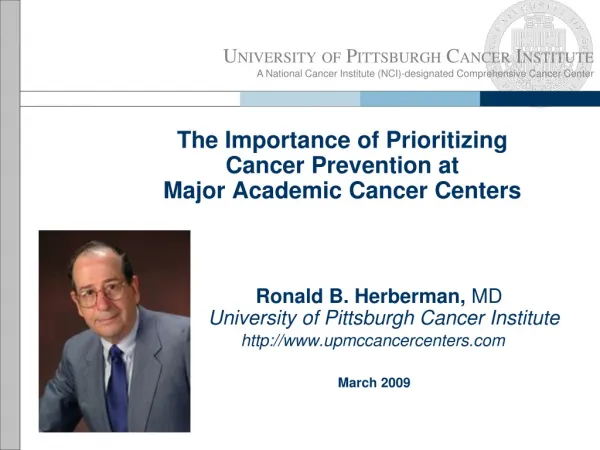 The Importance of Prioritizing Cancer Prevention at Major Academic Cancer Centers