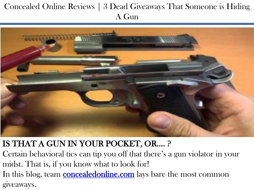 concealed online reviews 3 dead giveaways that