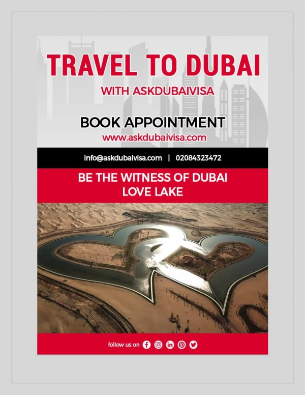 Dubai Love Lake- The Latest Man-Made Wonder of Dubai