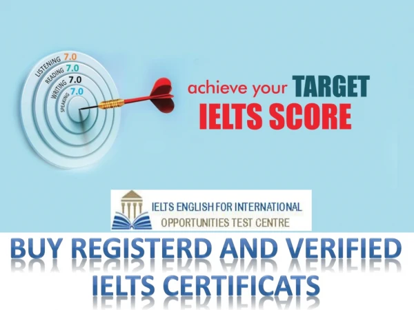 Get your genuine, registered and verified IELTS certificate with good scores for immigration and academic use.