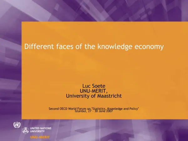 Different faces of the knowledge economy