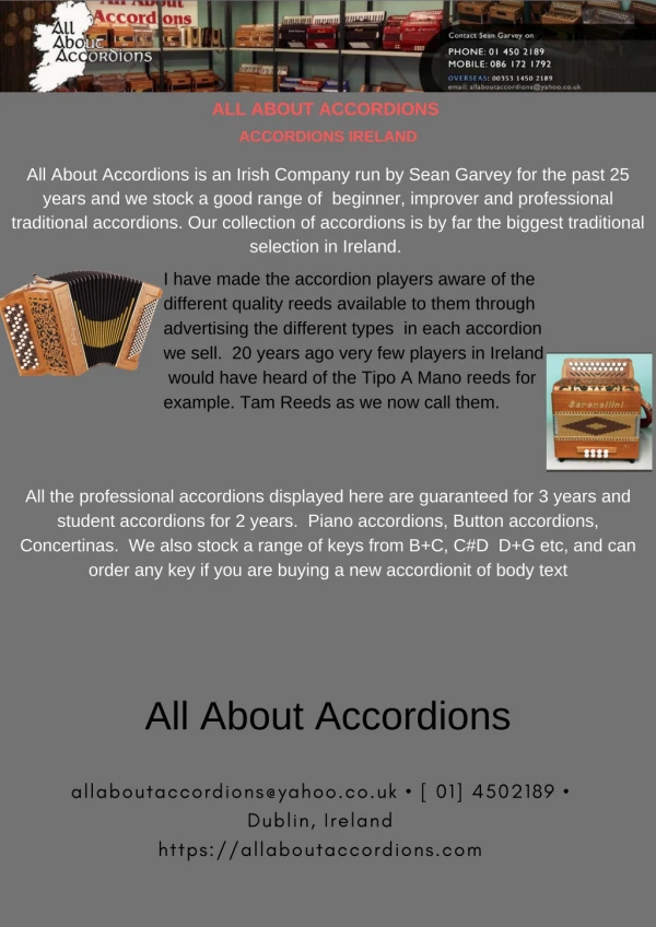 Professional Traditional Accordions