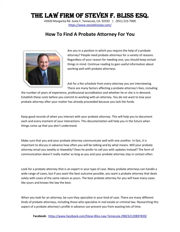How To Find A Probate Attorney For You