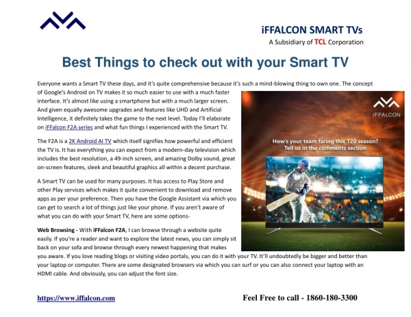 Best Things to check out with your Smart TV