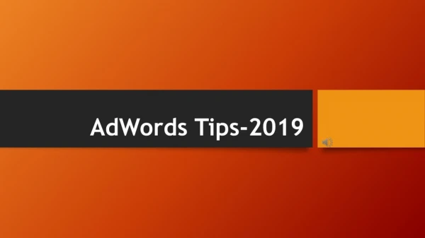 ad words tips 2019