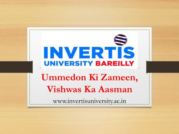 Invertis University of Engineering in Bareilly