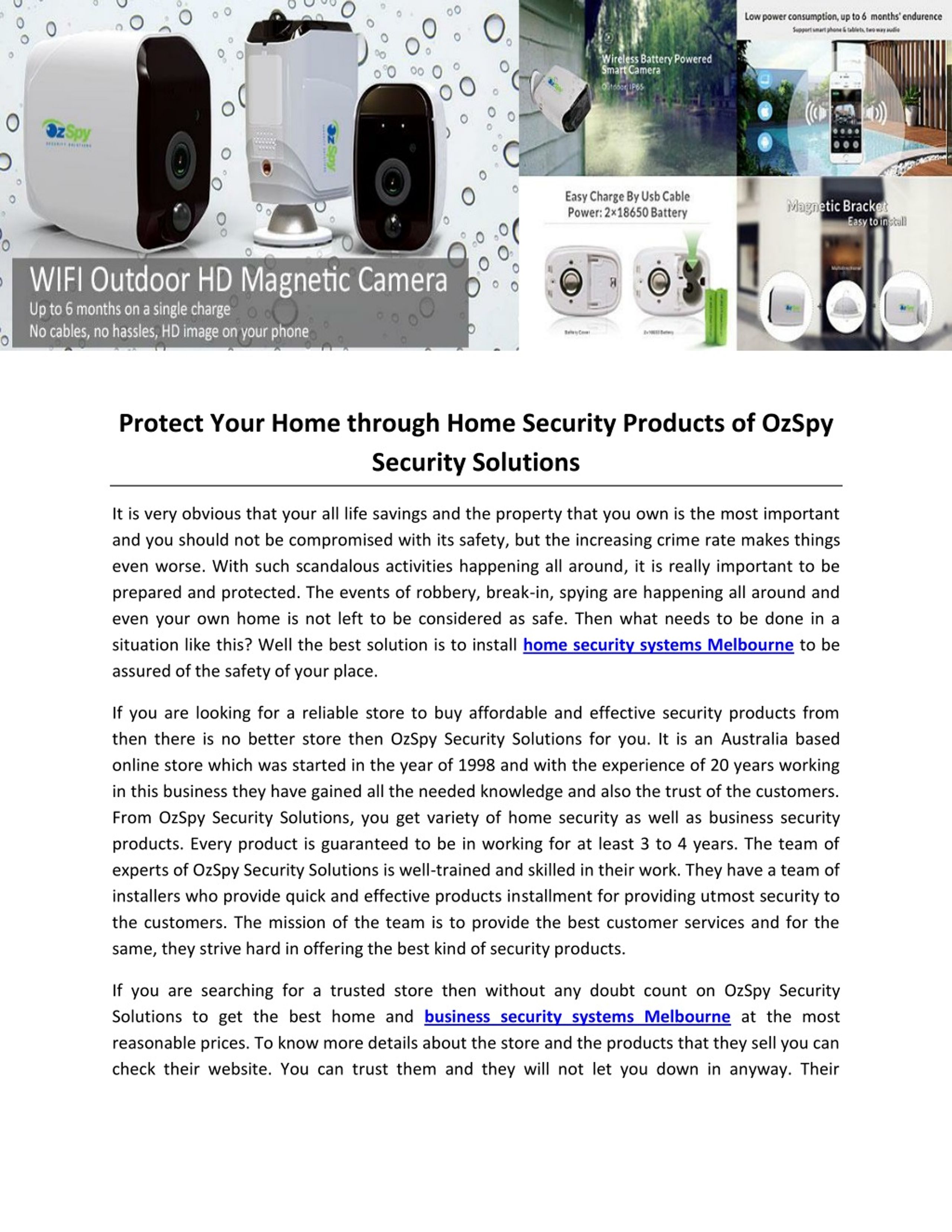 PPT - Protect Your Home through Home Security Products of OzSpy ...
