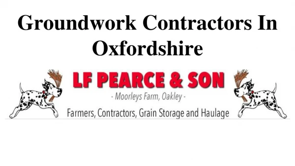 Groundwork Contractors In Oxfordshire