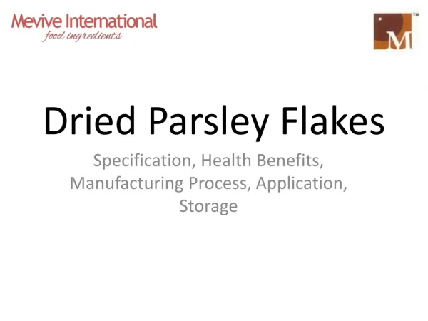 Dried Parsley Leaves wholesale Supplier, Bulk Exporter | Dehydratedveg.com