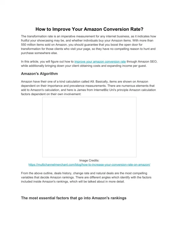 Improve Your Amazon Conversions in 2019