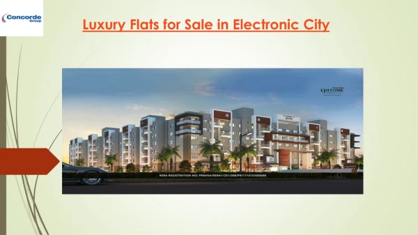 Luxury Flats for sale in Electronic City