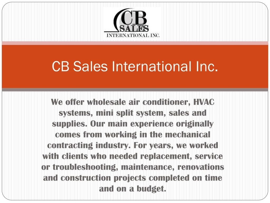 cb sales international inc