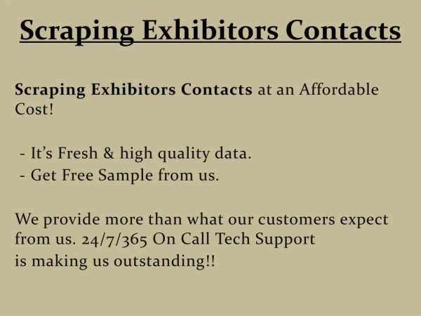 Scraping Exhibitors Contacts Data