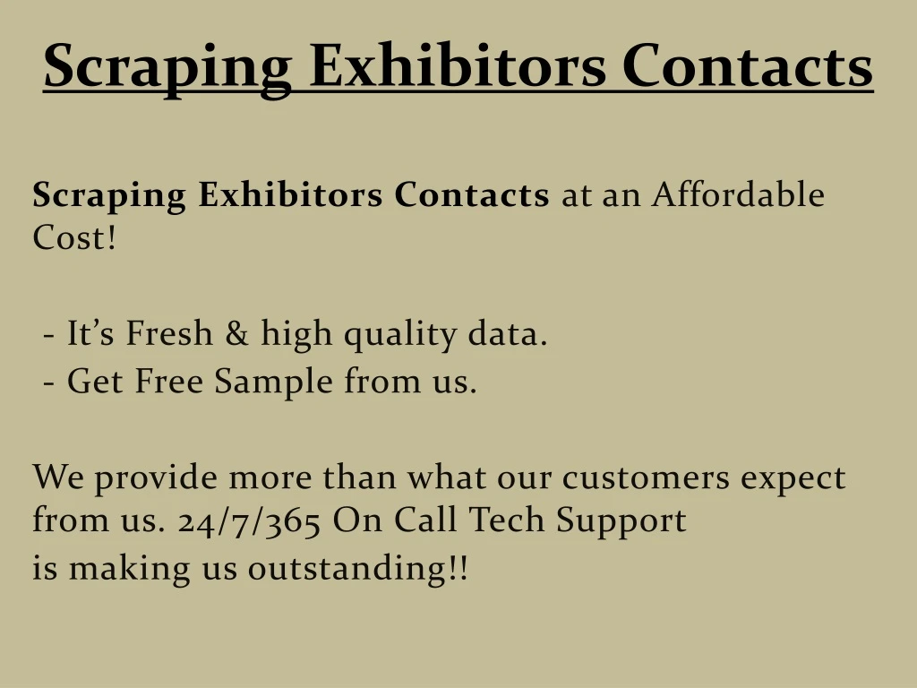 scraping exhibitors contacts