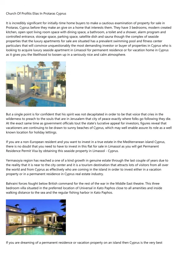 property sale limassol cyprus - Cyprus Permanent Residency