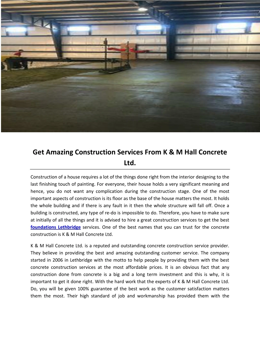 get amazing construction services from k m hall