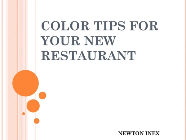 Color Tips For Your New Restaurant