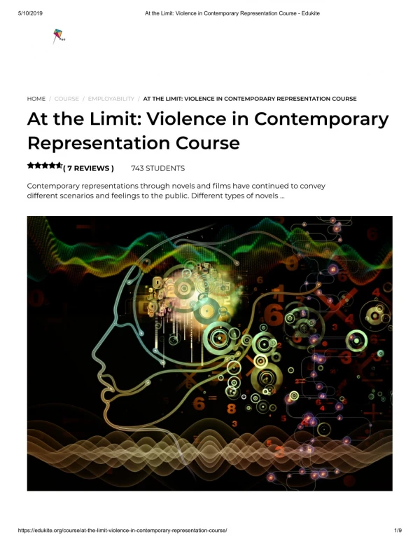 At the Limit_ Violence in Contemporary Representation Course - Edukite