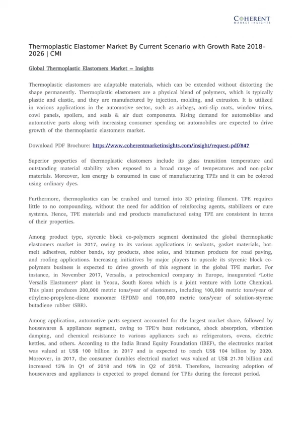 thermoplastic elastomer market by current