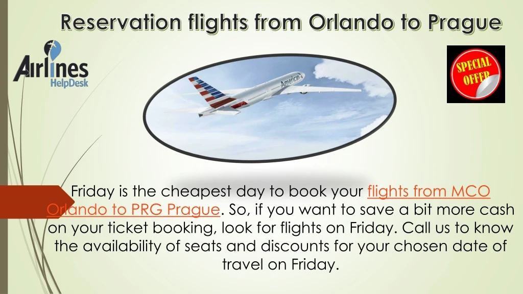 reservation flights from orlando to p rague